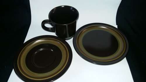 Collectible Vintage, Noritake - Primastone -Genuine stoneware.Trio, cup, suacer & cake Plate. no3