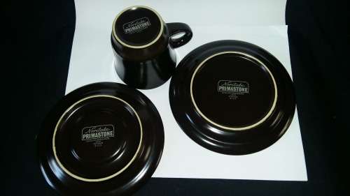 Collectible Vintage, Noritake - Primastone -Genuine stoneware.Trio, cup, suacer & cake Plate. no3