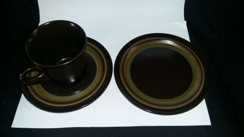 Collectible Vintage, Noritake - Primastone -Genuine stoneware.Trio, cup, suacer & cake Plate. no3