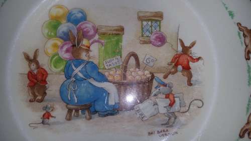 Beautiful Antique Royal Doulton  "BUNNYKINS" side Plate. 16.5 cm Signed