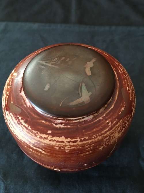 WOW !!! Antique Chinese Orange Red Lacquered Wooden Tea Caddy Box