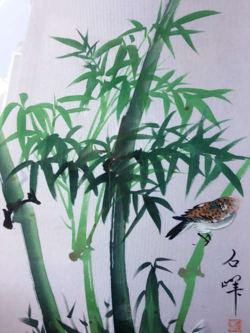 WOW !!!! STUNNING CHINESE TRADITIONAL PAINTING ON SILK WITH CALLIGRAPHY