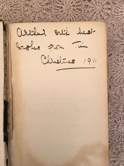 STUNNING ANTIQUE BOOK "THE LIFE OF CHARLES DICKENS" BY JOHN FORSTER DATED AS A GIFT IN 1911