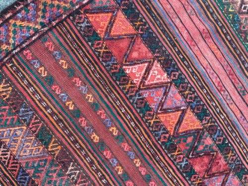 WOW !! STUNNING PURE WOOL ANTIQUE SIRJAN CROCHET KELIM PERSIAN CARPET FROM SOUTHERN IRAN 1450 X 3000