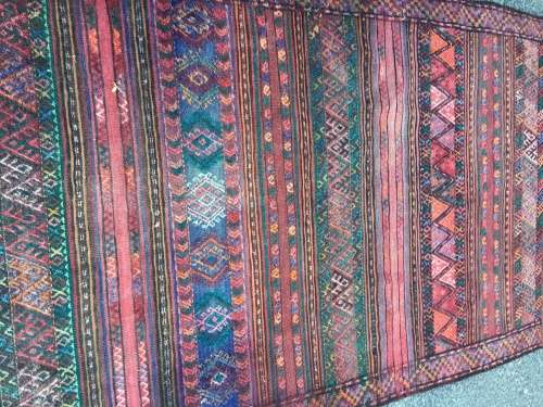 WOW !! STUNNING PURE WOOL ANTIQUE SIRJAN CROCHET KELIM PERSIAN CARPET FROM SOUTHERN IRAN 1450 X 3000