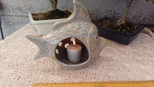 Beautiful Ceramic Fish Candle burner