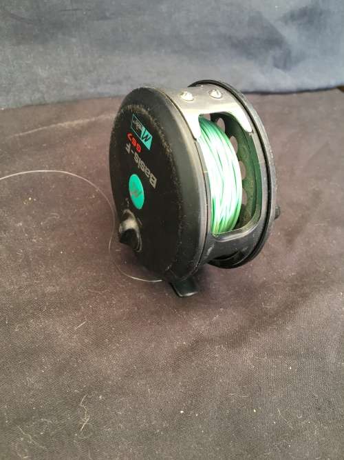 WOW !! VINTAGE MARADO BASIS F G67 TROUT FLY FISHING REEL WITH LINE AND WORKING PERFECTLY