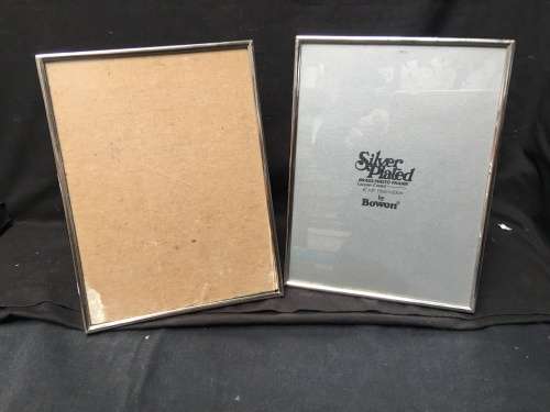 STUNNING PAIR OF BOWON SILVER PLATED PORTRAIT PICTURE FRAME COMPLETE WITH THE GLASS bid per frame