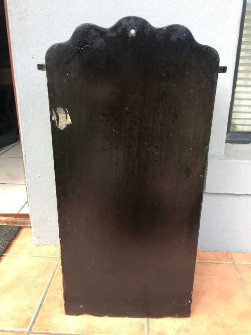 STUNNING LARGE ANTIQUE BLACK LACQUERED AND HAND PAINTED CHINESE MULTI DRAW 2 DOOR CABINET