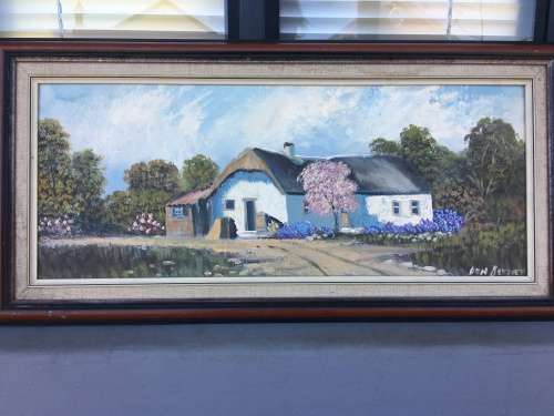 STUNNING ORIGINAL FRAMED OIL ON BOARD BY FAMOUS SA ARTIST DON BENZIEN signed