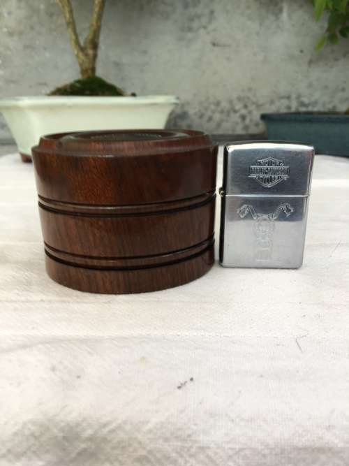 STUNNING VINTAGE STINKWOOD HANDMADE LIDDED TOBACCO JAR OR TRINKET JAR