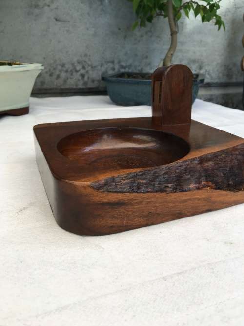WOW !! STUNNING VINTAGE HANDMADE STINKWOOD DESK ORGANISER AND LETTER HOLDER