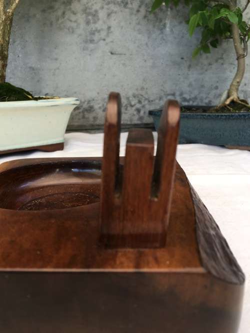WOW !! STUNNING VINTAGE HANDMADE STINKWOOD DESK ORGANISER AND LETTER HOLDER