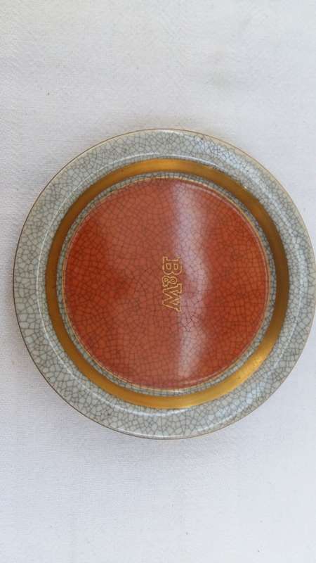 Antique, Royal Copenhagen c1889 - 1922 crackle glaze small plates. Crown and royal stamped.