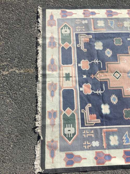 WOW !!!!!! STUNNING LARGE VINTAGE PURE WOOL FLAT WEAVE INDIAN KELIM CARPET  2400 X 1700mm