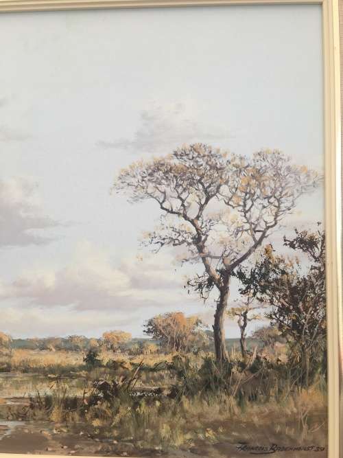 Francois Badenhorst 1934 ~ 2013 ... Original Landscape Oil On Board 1989 Framed ~ Valued at R20000