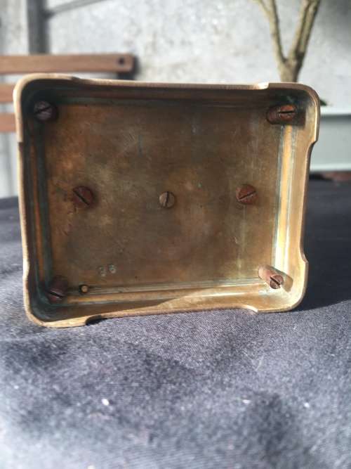 WOW !!!! CLASSIC BRASS FRENCH CARRIAGE CLOCK STAMPED "MADE IN FRANCE" WITH A PORCELAIN FACE