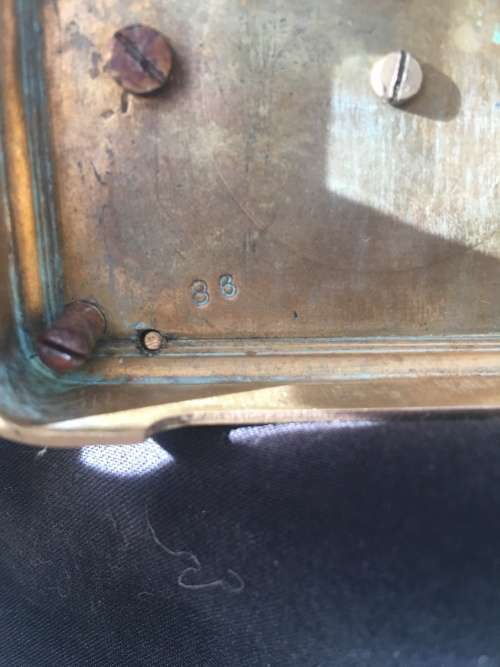 WOW !!!! CLASSIC BRASS FRENCH CARRIAGE CLOCK STAMPED "MADE IN FRANCE" WITH A PORCELAIN FACE