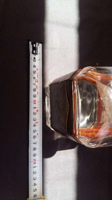 Beautiful Well Used Vintage Glass and  Fine Leather Cladded Decanter with Leather Cladded stopper