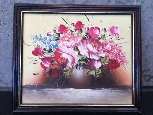 WOW !!!! STUNNING FRAMED OIL ON BOARD STILL LIFE , WHAT A BEAUTY unsigned