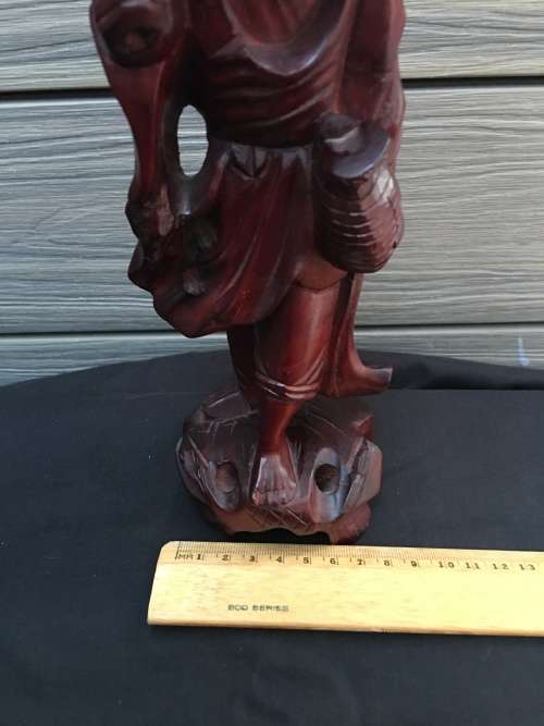 WOW !!!! ABSOLUTELY AMAZING ROSEWOOD CARVED CHINESE STATUE OF ONE OF THE 8 IMMORTALS