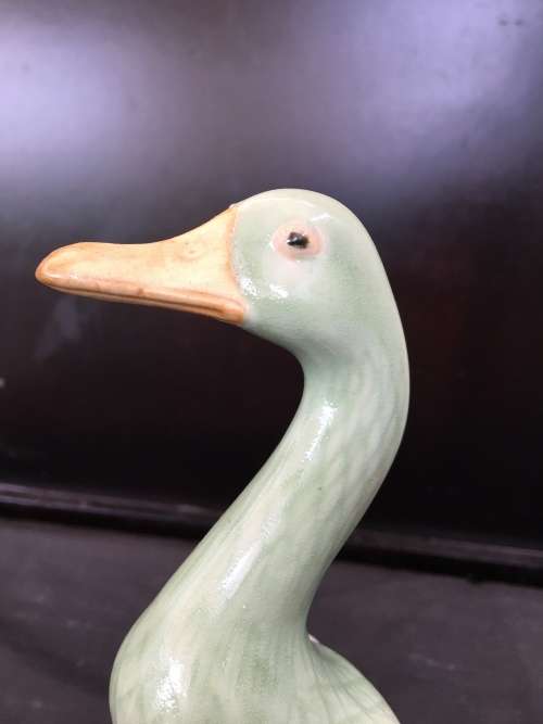 WOW !!!! ABSOLUTELY STUNNING RARE CHINESE CELADON GLAZED PORCELAIN DUCK
