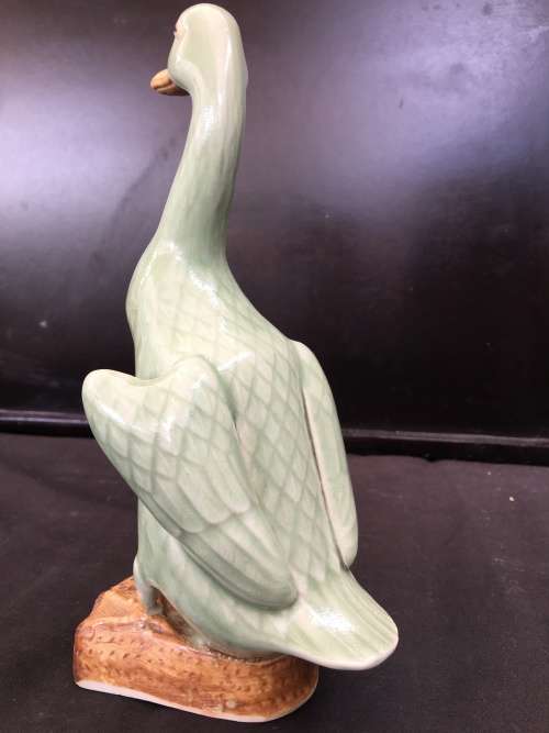 WOW !!!! ABSOLUTELY STUNNING RARE CHINESE CELADON GLAZED PORCELAIN DUCK