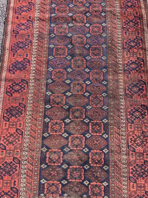 STUNNING ANTIQUE NICELY WORN PURE WOOL HAND KNOTTED BALUCHISTAN PERSIAN CARPET  2200 X 1200mm
