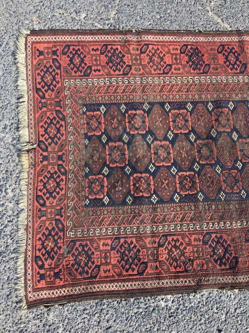STUNNING ANTIQUE NICELY WORN PURE WOOL HAND KNOTTED BALUCHISTAN PERSIAN CARPET  2200 X 1200mm
