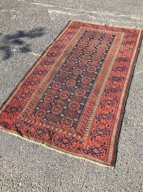 STUNNING ANTIQUE NICELY WORN PURE WOOL HAND KNOTTED BALUCHISTAN PERSIAN CARPET  2200 X 1200mm