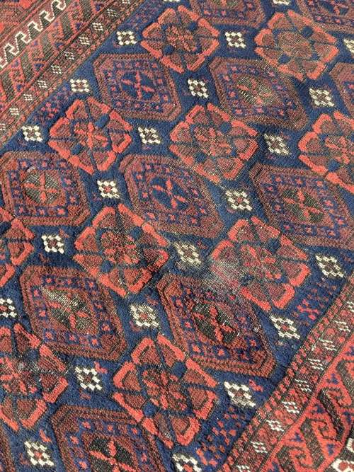 STUNNING ANTIQUE NICELY WORN PURE WOOL HAND KNOTTED BALUCHISTAN PERSIAN CARPET  2200 X 1200mm