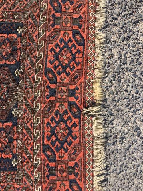 STUNNING ANTIQUE NICELY WORN PURE WOOL HAND KNOTTED BALUCHISTAN PERSIAN CARPET  2200 X 1200mm