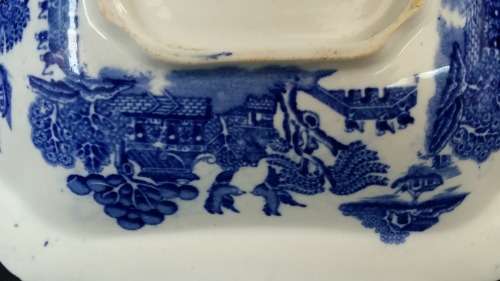 Wow!!! Antique c1880 - 1930s WILLOW Royal Venton Ware,John Steventon & Son Burslem England Dish.
