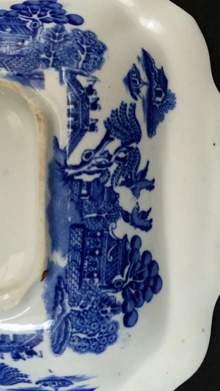 Wow!!! Antique c1880 - 1930s WILLOW Royal Venton Ware,John Steventon & Son Burslem England Dish.