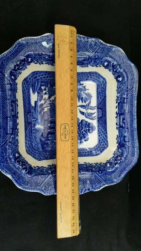 Wow!!! Antique c1880 - 1930s WILLOW Royal Venton Ware,John Steventon & Son Burslem England Dish.