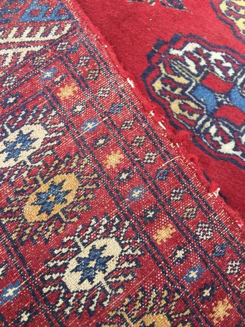 STUNNING NICELY WORN VINTAGE TURKMEN ERSARI PURE WOOL HAND KNOTTED PERSIAN CARPET 1570 X 940mm