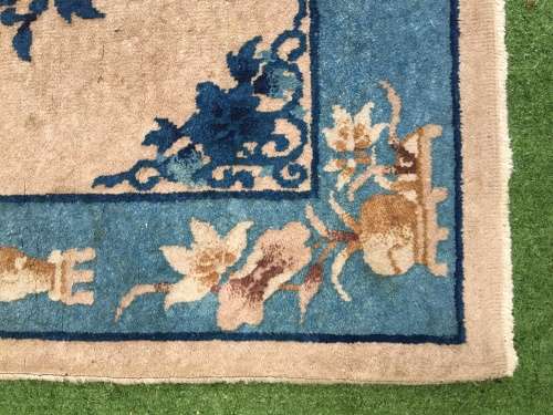 WOW !!!! STUNNING NICELY WORN CHINESE PURE WOOL HAND KNOTTED PERSIAN CARPET 1500 X 750mm