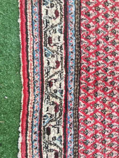 WOW !!!! STUNNING NICELY WORN MIR PURE WOOL HAND KNOTTED THICK PILE PERSIAN CARPET 1470 X 990mm