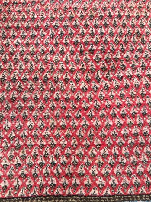 WOW !!!! STUNNING NICELY WORN MIR PURE WOOL HAND KNOTTED THICK PILE PERSIAN CARPET 1470 X 990mm
