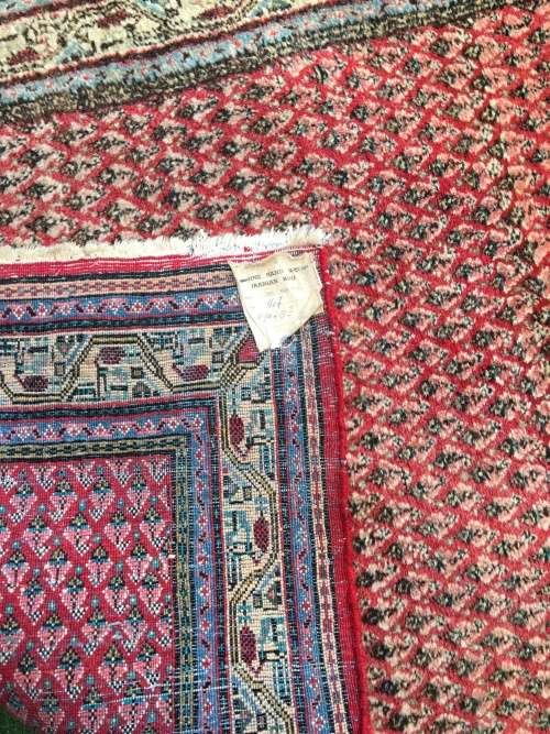 WOW !!!! STUNNING NICELY WORN MIR PURE WOOL HAND KNOTTED THICK PILE PERSIAN CARPET 1470 X 990mm