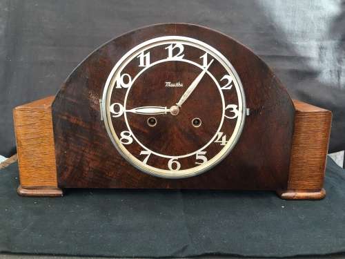 STUNNING MAUTHE GERMAN MANTLE CLOCK IN FULL WORKING ORDER WITH THE KEY