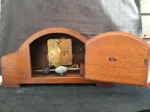 STUNNING MAUTHE GERMAN MANTLE CLOCK IN FULL WORKING ORDER WITH THE KEY