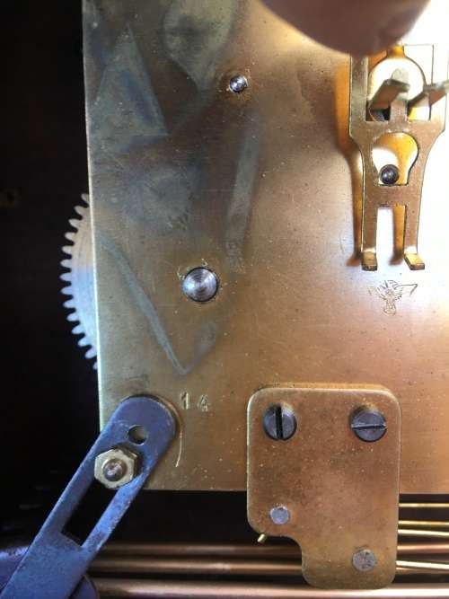 STUNNING MAUTHE GERMAN MANTLE CLOCK IN FULL WORKING ORDER WITH THE KEY