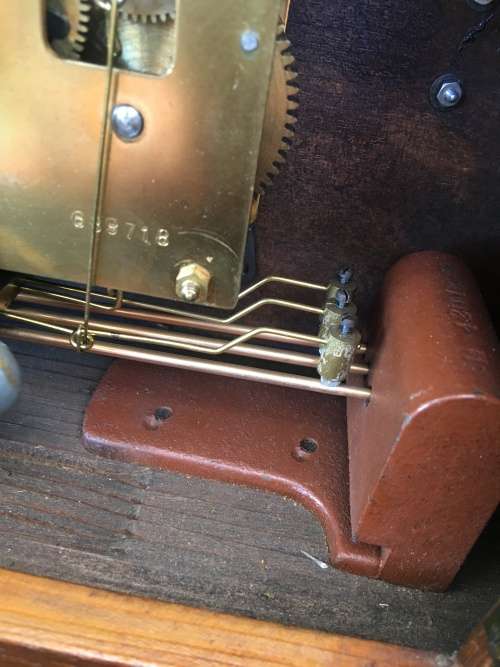 STUNNING MAUTHE GERMAN MANTLE CLOCK IN FULL WORKING ORDER WITH THE KEY