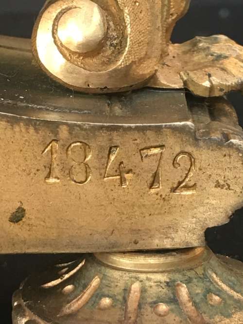 JAPY FRERES ORIGINAL FRENCH 19th CENTURY BRONZE GILT MANTLE CLOCK WITH GARNITURES
