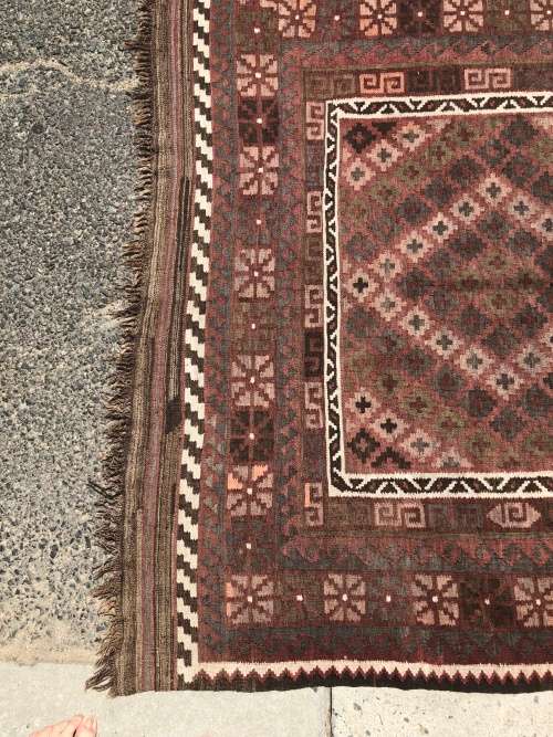 WOW !!!! STUNNING PURE WOOL FLAT WEAVE AFGHAN MEYMANEH KILIM CARPET 2055 X 1520mm