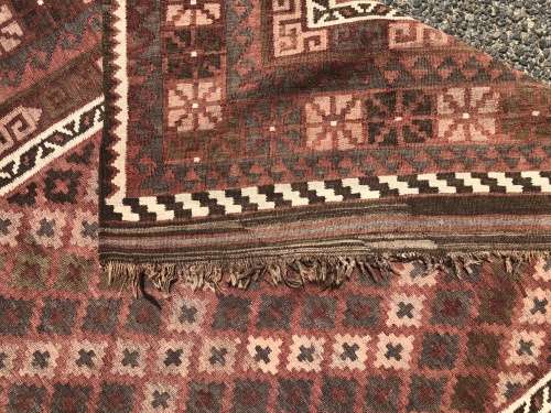 WOW !!!! STUNNING PURE WOOL FLAT WEAVE AFGHAN MEYMANEH KILIM CARPET 2055 X 1520mm