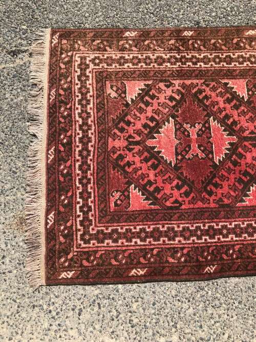 WOW !!!!  A STUNNING PURE WOOL AFGHAN BALUCHI PERSIAN CARPET 1480 X 950mm