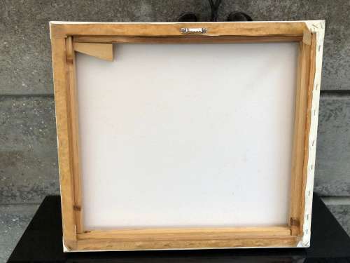STUNNING SIGNED OIL ON CANVAS ON A BLOCK MOUNT FRAME "TOWNSHIP SCENE" BY BARBARA FEELY LONDT