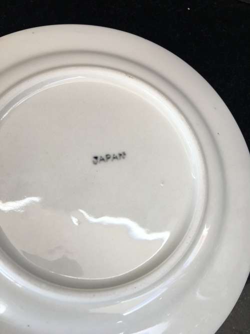 Beautiful Collectible Vintage Japanese porcelain Plate,Blue and White antique design. Marked Japan